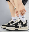 Xovrani New Summer Men's Breathable White Sneakers, Trendy Versatile Thick Sole Sports Shoes, Casual Skate & Chunky Dad Shoes For Men